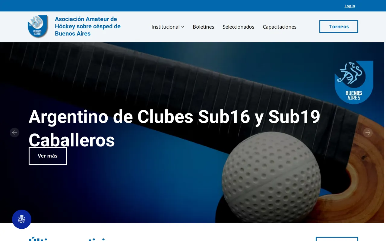 Screenshot van de competitiesite