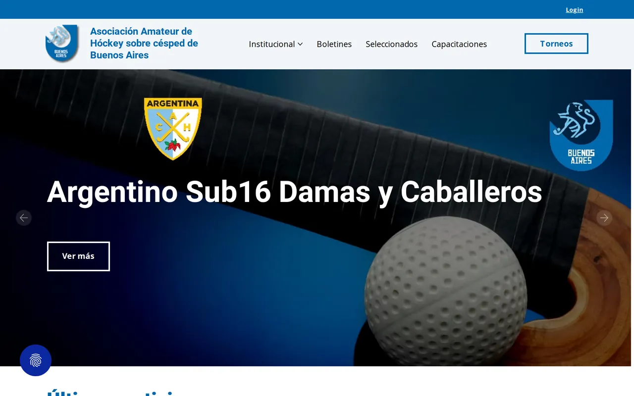 Screenshot van de competitiesite