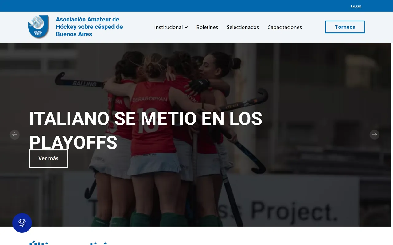 Captura del sitio de la competición