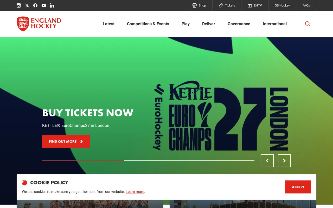 Screenshot of the federation site