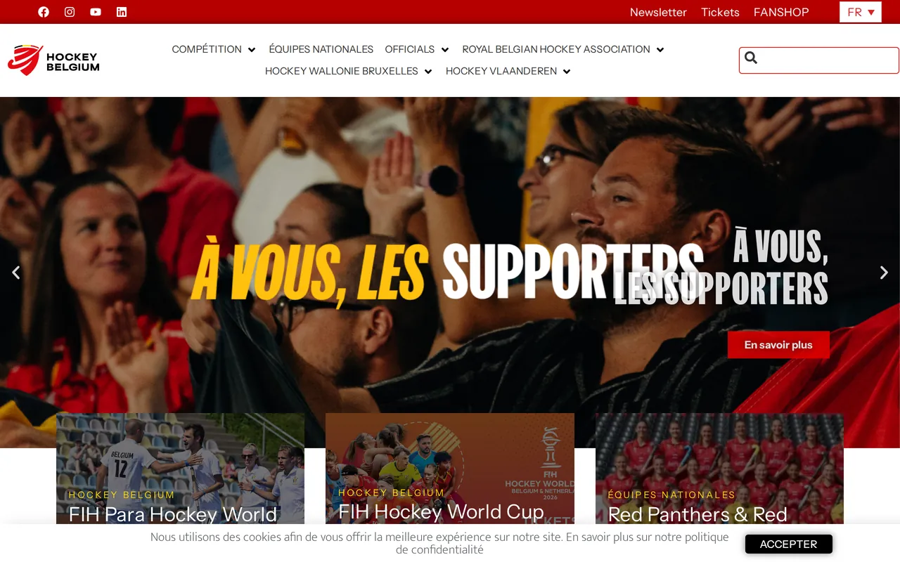 Screenshot of the federation site