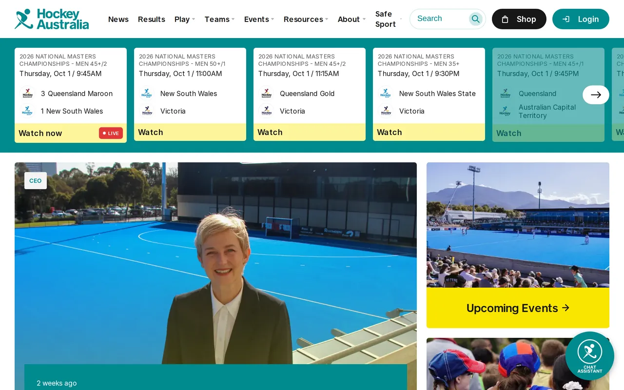 Screenshot of the federation site