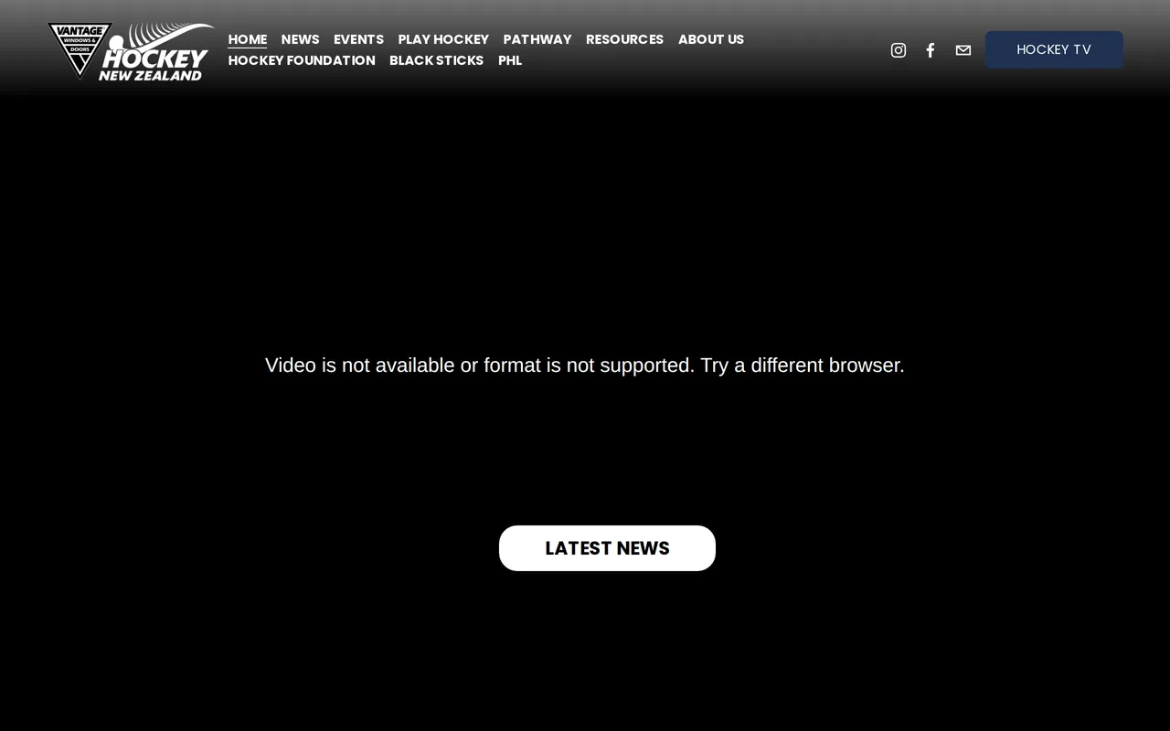 Screenshot van de bondssite